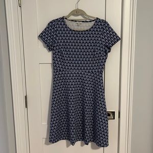 Talbots Purple Print Short Sleeve Dress - Size 4P